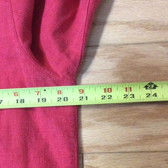 16 HEMP red linen top - Picture 12 of 16
